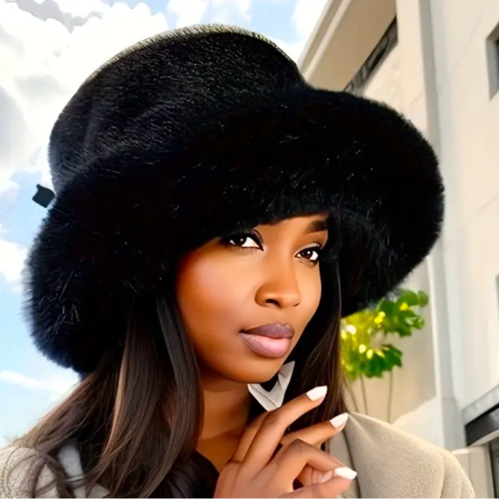 Faux Fur Bucket Hat - Picture 3 of 6